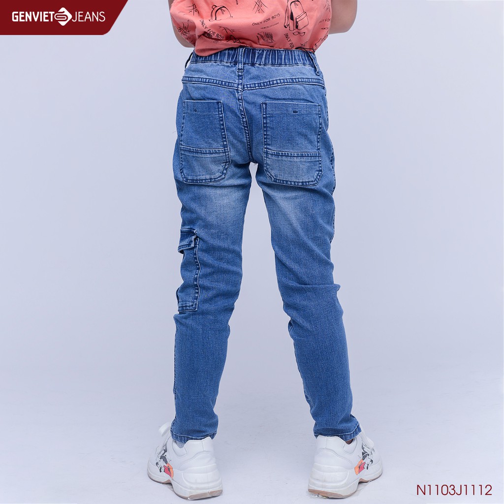 N1103J1112 - Quần Dài Jeans Túi Hộp Bé Trai GENVI