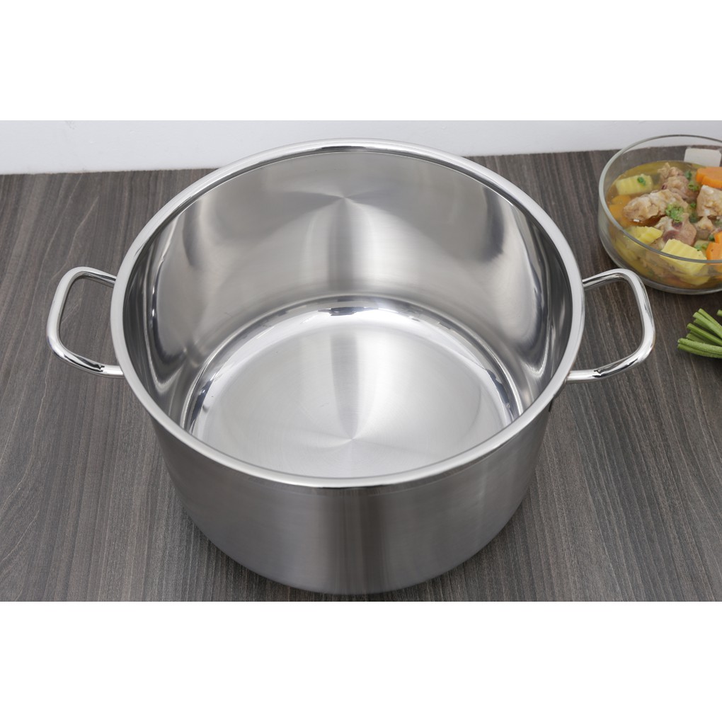 Nồi Inox 3 đáy nắp inox cao cấp Fivestar 32cm