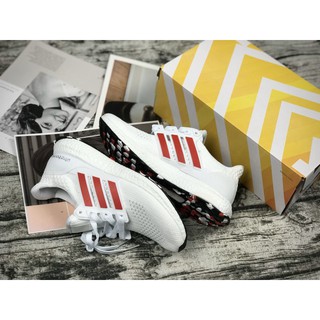 Giày Sneaker Thể Thao Ultra Boost 4.0 Trắng Đỏ