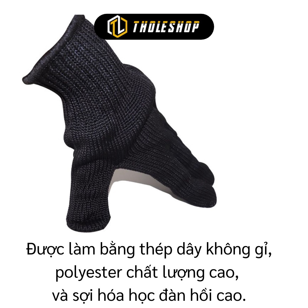 [SGD] Găng Tay Lao Động - Bao Tay Bảo Hộ Chống Cắt Đứt, Mài Mòn, Dệt Thép Không Gỉ 8158