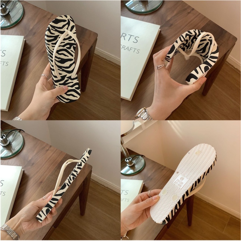 Dép Xỏ Ngón Họa Tiết Ngựa Vằn Thời Trang Mùa Hè Cá Tính Cho Nữ