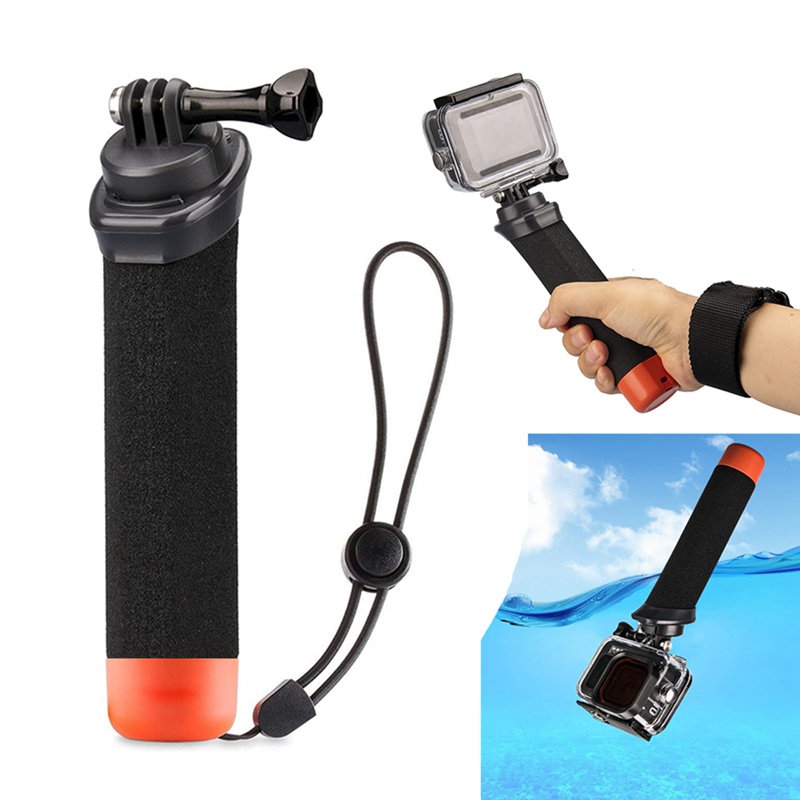 Puluz Phao Xốp Nổi Cầm Tay Màu Cam Cho GoPro Hero 10 9 8 7 6 5 4 3 +
