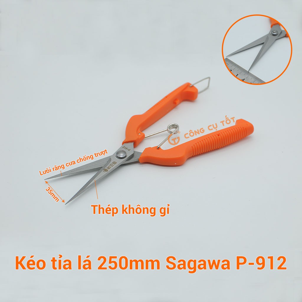 Kéo cắt tỉa cành cây thu hoạch hoa quả Sagawa P-912