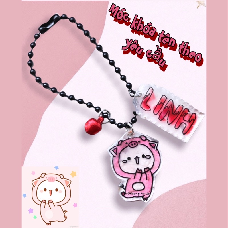 Móc khóa tên/ keychain làm theo yêu cầu _ GREENP HOUSE