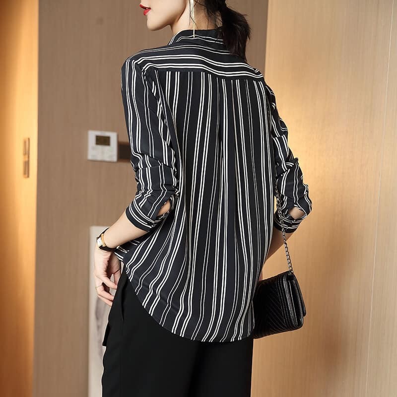 SA710 - Áo sơ mi nữ dài tay chất lụa cao cấp hàng nhập