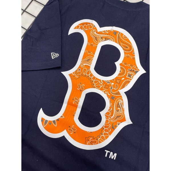 [CHÍNH HÃNG] ÁO THUN NEW ERA BIG B PAISLEY XANH NAVY - ÁO TSHIRT FULL TAG - UNISEX NAM NỮ - HÀNG NHẬP KHẨU
