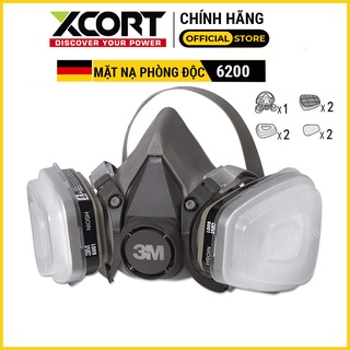 [MẪU MỚI] Mặt nạ phòng độc - Mặt nạ chống độc 3M 6200 Tặng kèm bông lọc