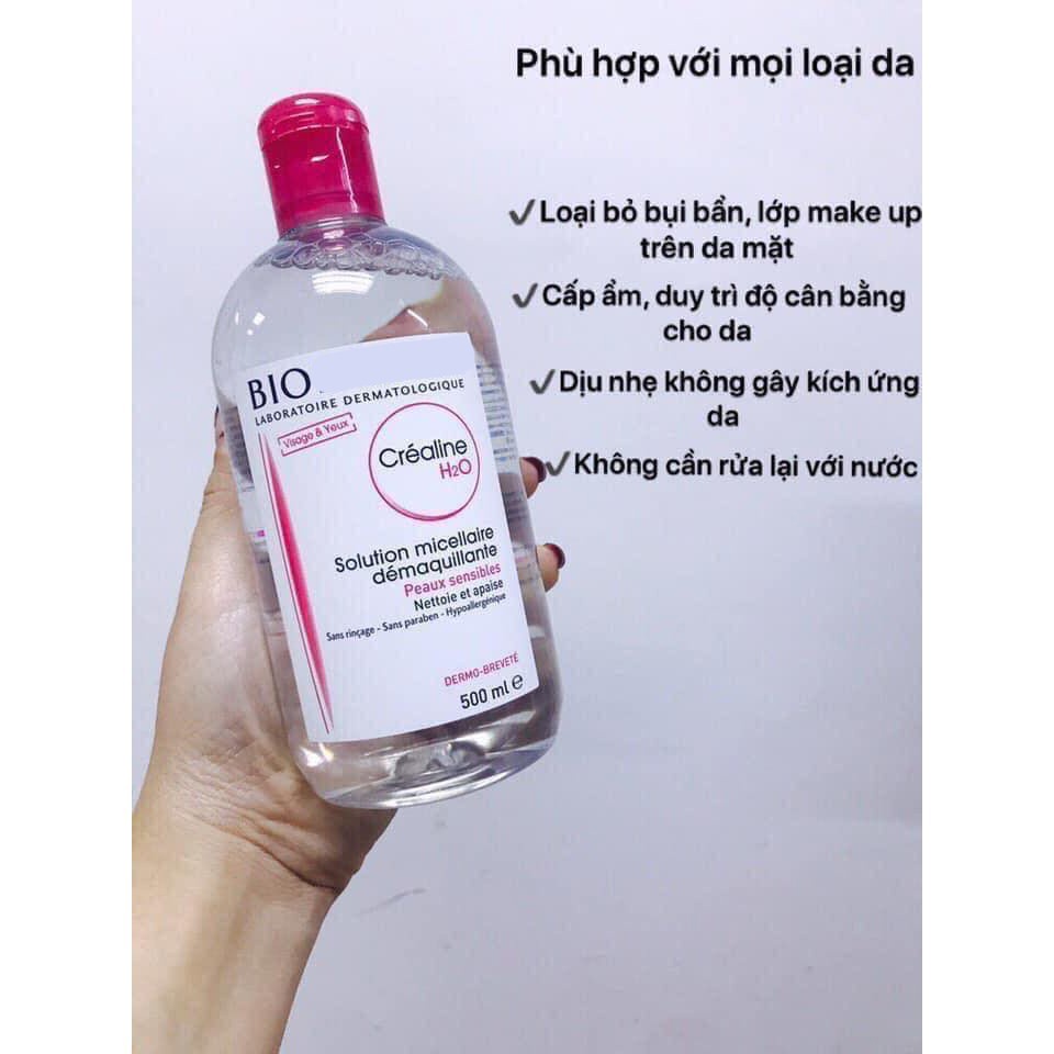 Tẩy trang Pháp B.I.O Hồng / Xanh 500ml