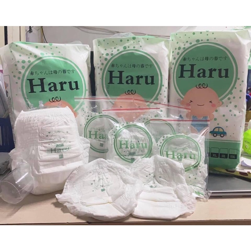 Tã/Bỉm quần/dán Haru size S/M/L/XL/2XL/3XL/4XL