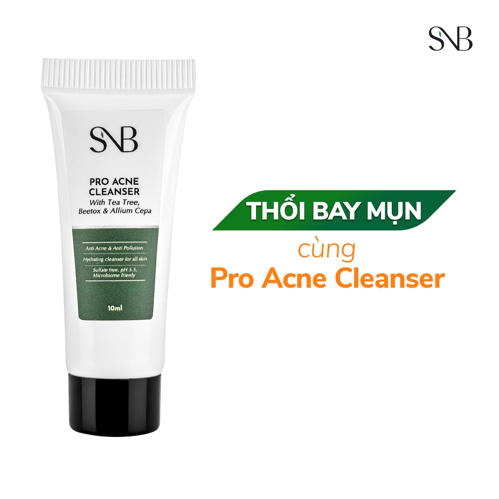 Sữa Rửa Mặt Giảm Mụn SNB PRO ACNE CLEANSER Dung Tích 10ml