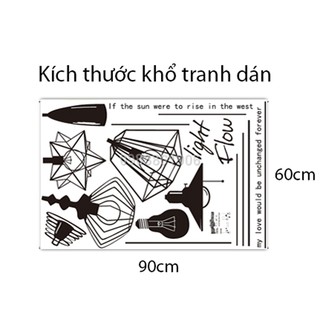 Decal đèn điện A671 A671: 81cm x 208cm (1 tờ)