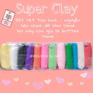 Super Clay 12 màu| Đất sét 24 màu| Nguyên liệu làm slime| Đất sét làm slime | Đất sét mềm đủ màu| Super clay 12 màu