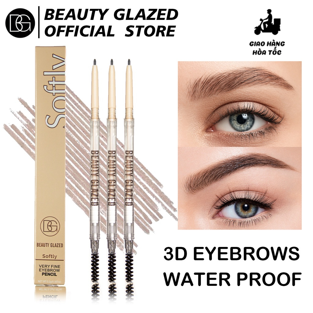 BEAUTY GLAZED Chì kẻ mày xoay hai đầu, chì kẻ mày siêu mịn chống thấm mồ hôi cực tốt B121