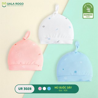 Set bao tay, bao chân, mũ sơ sinh Ualarogo vải sợi tre bamboo