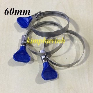 1 CÁI D60 - CỔ DÊ BƯỚM INOX PHI 60 - CÙM CỔ DÊ INOX 60mm