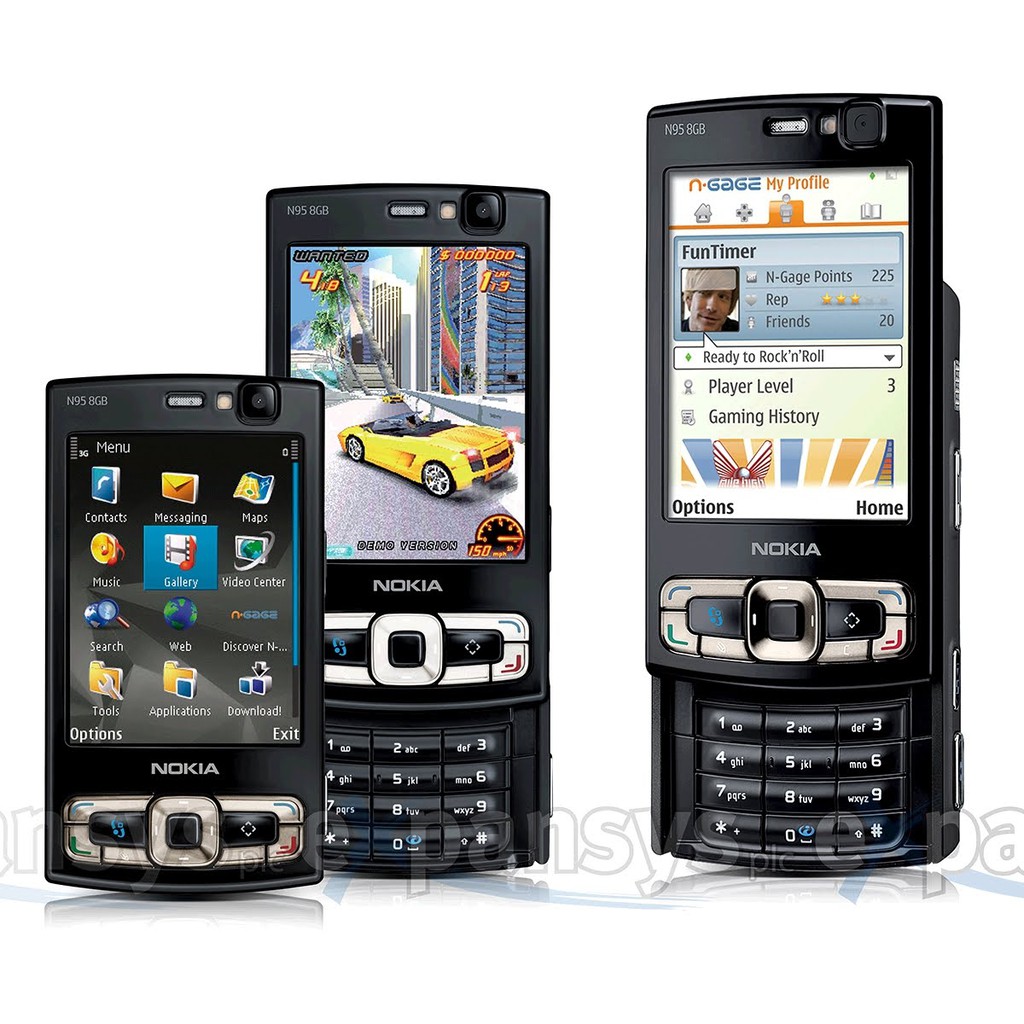 Điện Thoại Nắp Trượt Nokia N95 8G Có Pin Zin Sài 2-5 ngày Bảo Hành Uy Tín Có Wifi 3G