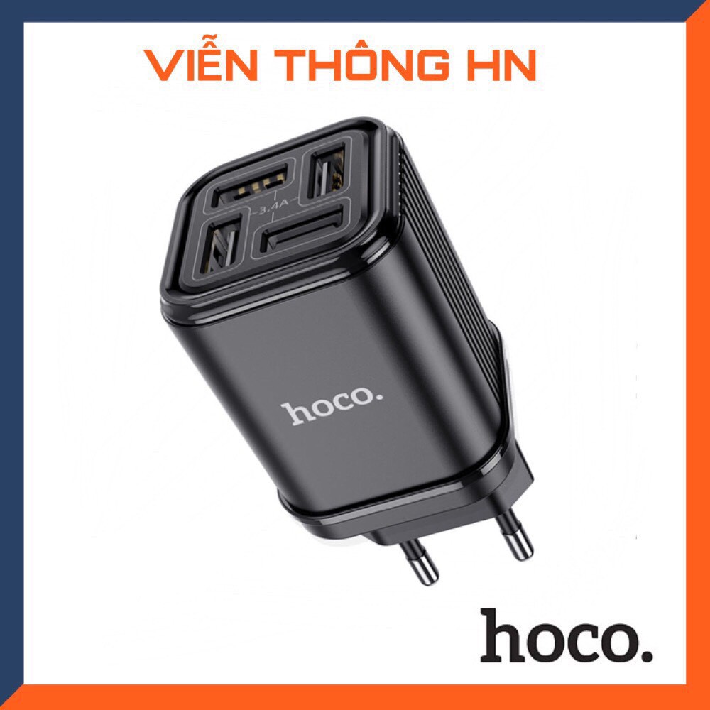 Củ sạc 4 cổng usb Hoco NX84 - cốc sạc đa năng chống cháy nổ sạc nhiều thiết bị - vienthonghn