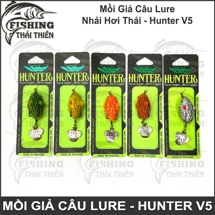 Mồi Giả Hunter V5 Nhái Hơi Thái Chuyên Câu Lure Cá Lóc, Chẽm, Mú, Siêu Nhạy 4cm 7gr