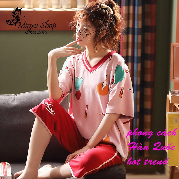 [ Mã WASTRUN4 giảm 10% tối đa 30K đơn 99K] Bộ ngủ, bộ mặc nhà nữ cao cấp quần lửng áo ngắn tay mát mẻ | BigBuy360 - bigbuy360.vn