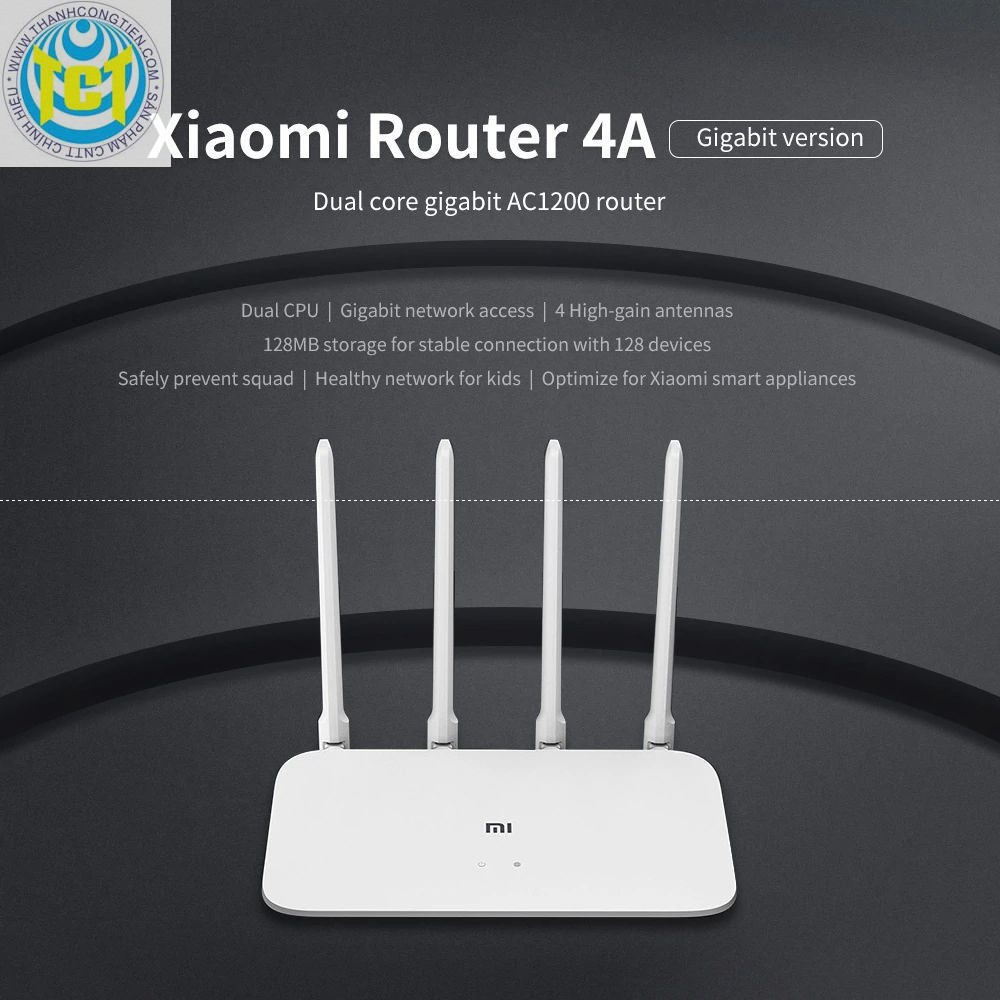 Bộ Phát Wifi Xiaomi Router R4AC băng tần kép 2.4GHz và 5GHz (Mi Router 4A)- Quốc Tế Tiếng Anh