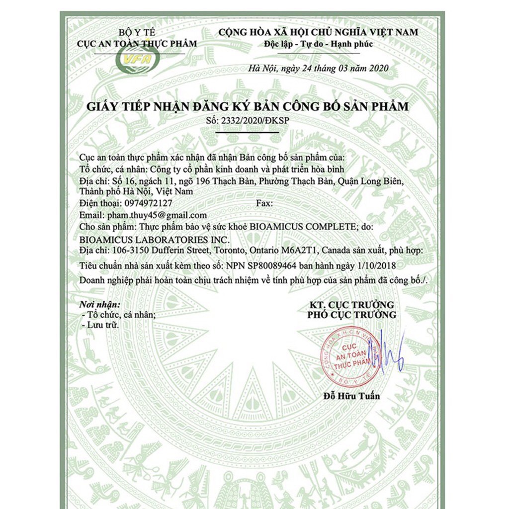 Men vi sinh Complete 10 chủng