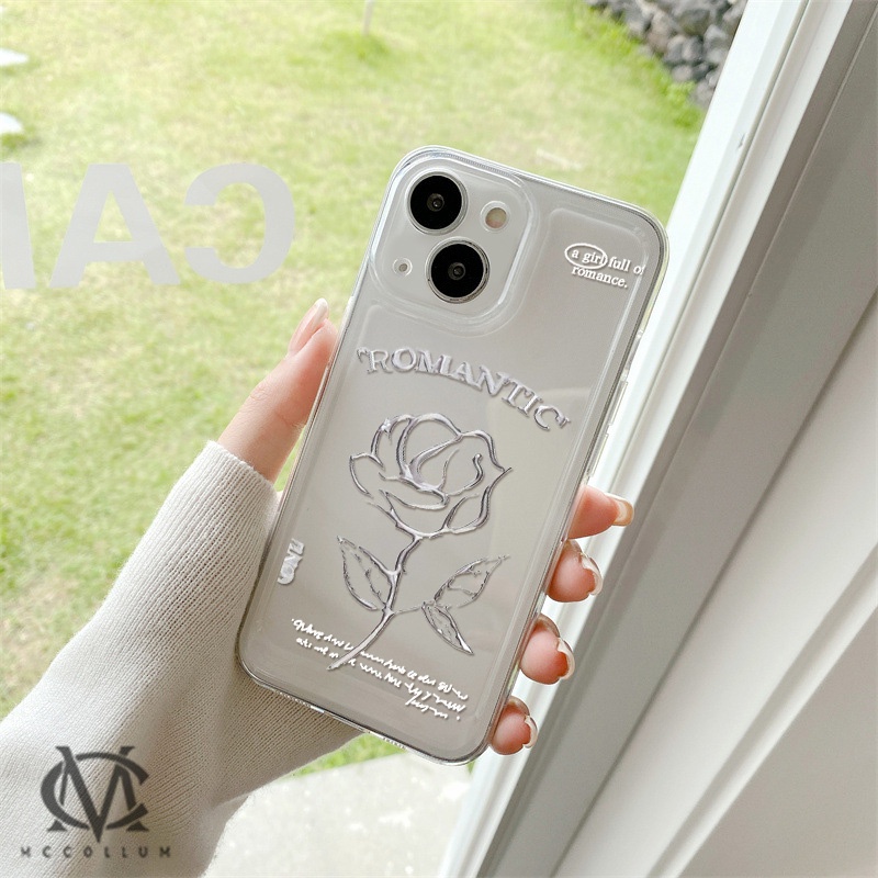 Ốp Điện Thoại Mềm Trong Suốt Chống Sốc Hình Hoa Hồng Cho iPhone 13 12 11 Pro Max X XR XS Max 7 8 Plus SE 2020 2022
