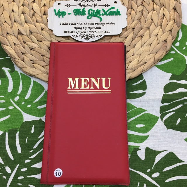 Menu da đặc biệt A6 10 lá - 20 lá (14*25cm)