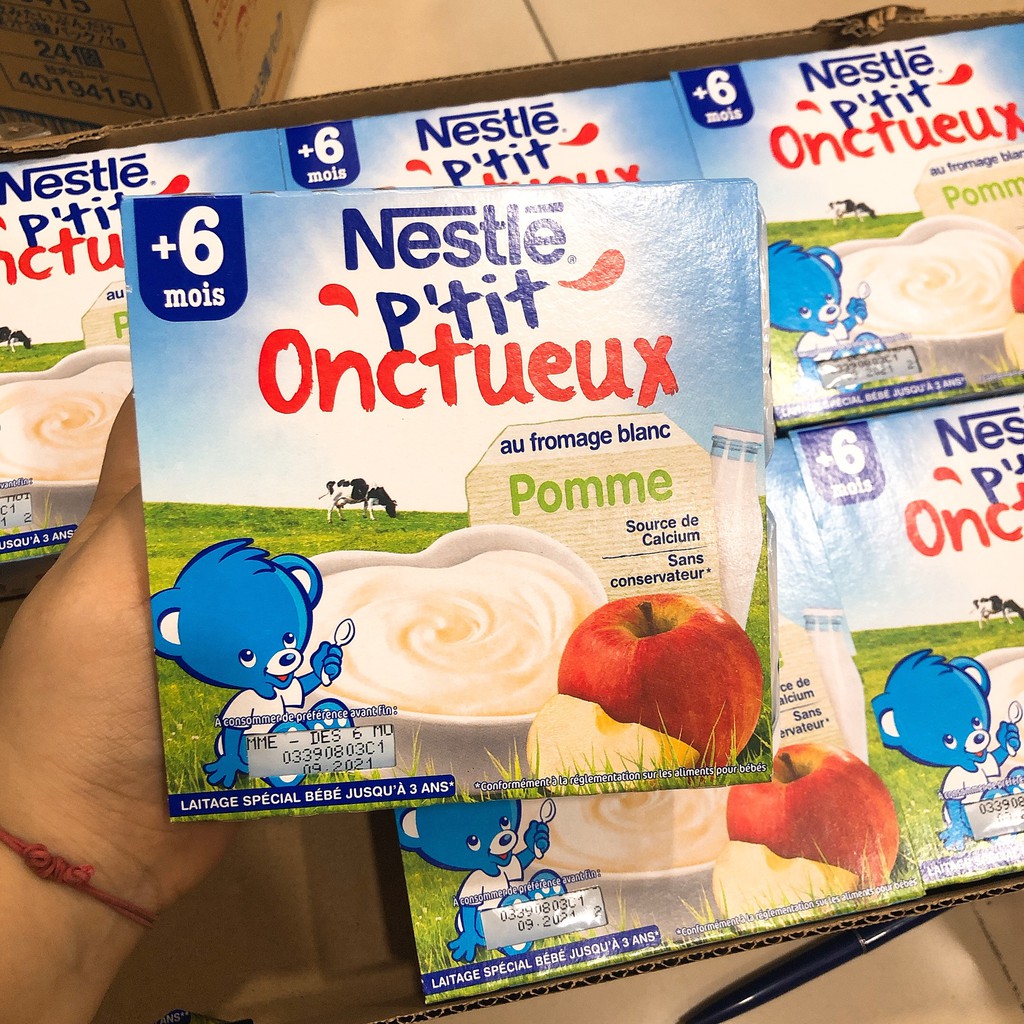 [Date mới] Váng sữa Nestle cho bé 6M+ ăn dặm// Sữa chua Nestle P'tit Brasse vị trái cây cho bé từ 6M+