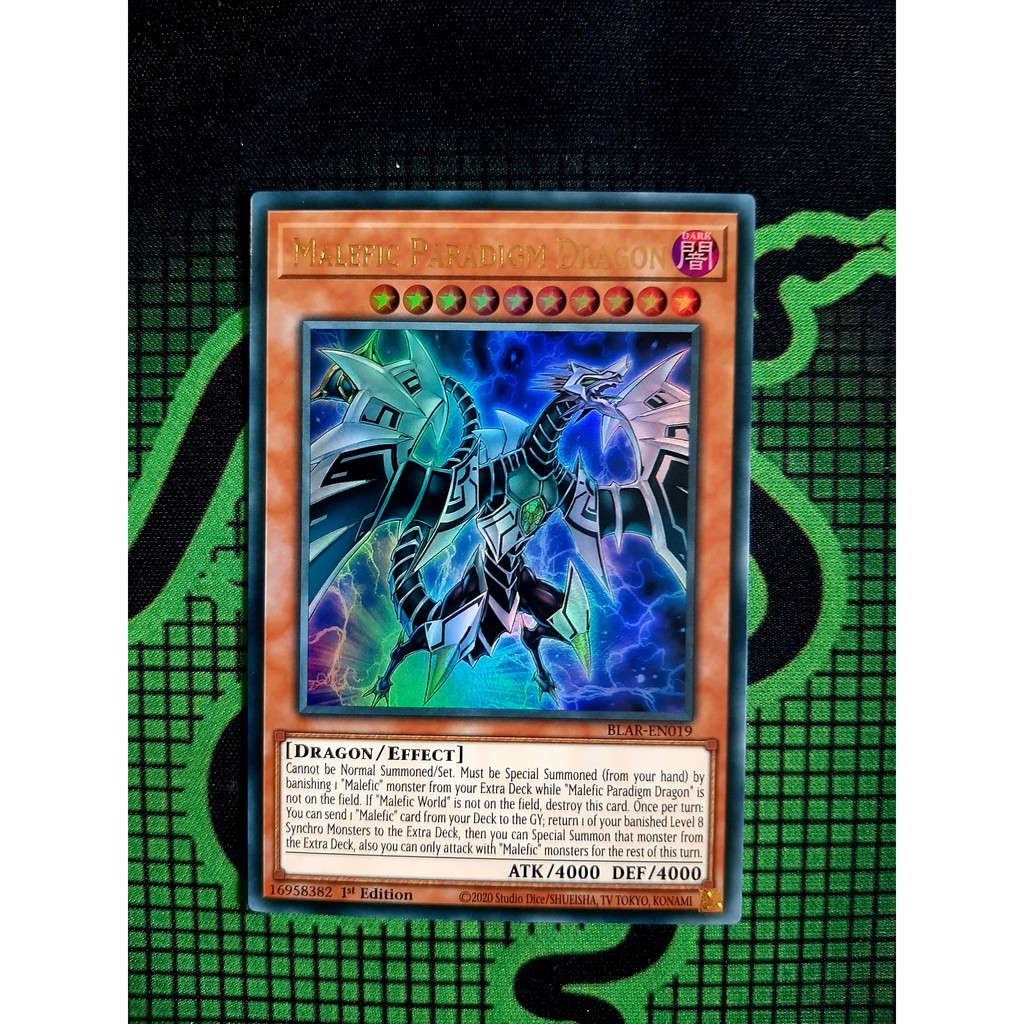 Thẻ Bài Mint90 Yugioh Monster  Malefic Paradigm Dragon - Ul