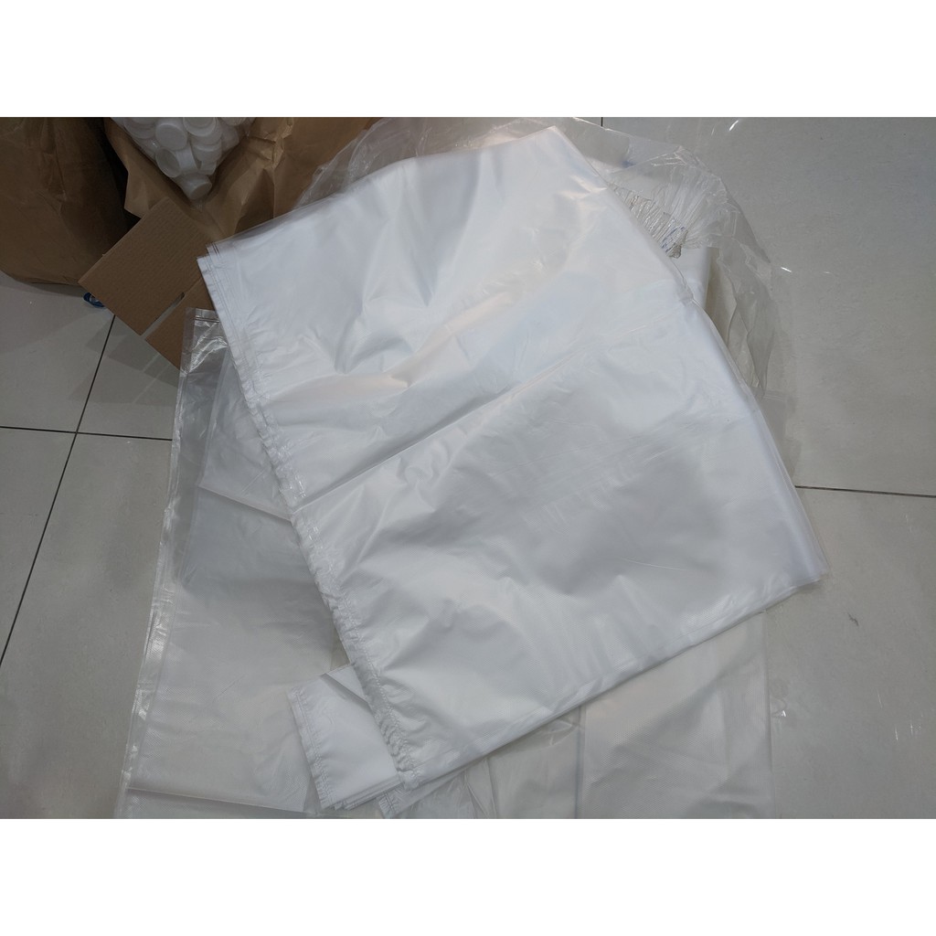 [1Kg] Túi nilon, túi xốp, túi gai zin có quai TRẮNG ĐẸP nhiều size [size ĐẠI 60Kg]quần áo, gấu bông, thực phẩm, gia dụng