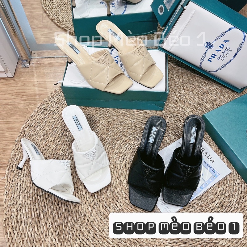 Guốc prd quai ngang trần chỉ gót nhọn fullbox