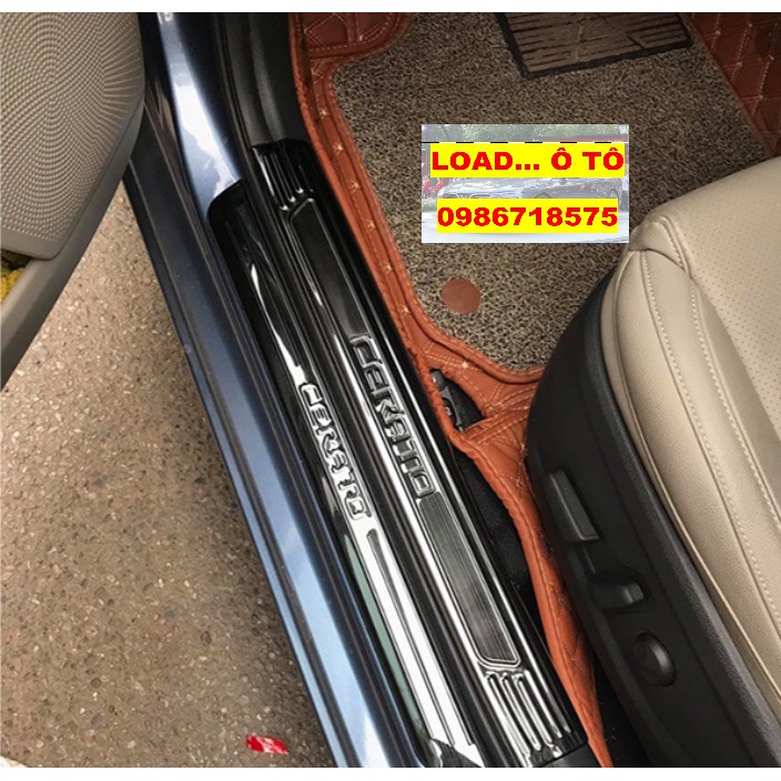 Ốp Bậc Cửa, Nẹp Bước Chân Trong, Ngoài Titan Cerato 2019 - 2021 Chất Liệu Titan cao Cấp