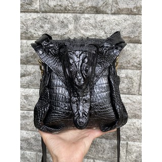 TÚI DA CÁ SẤU NGUYÊN CON MINI 18x20CM