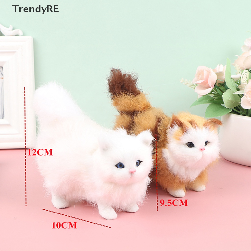 Trendy Rabbit hair Plush Cat Toys Kids Plush Stuffed Cat Doll Baby Toy Gift home Decor RE