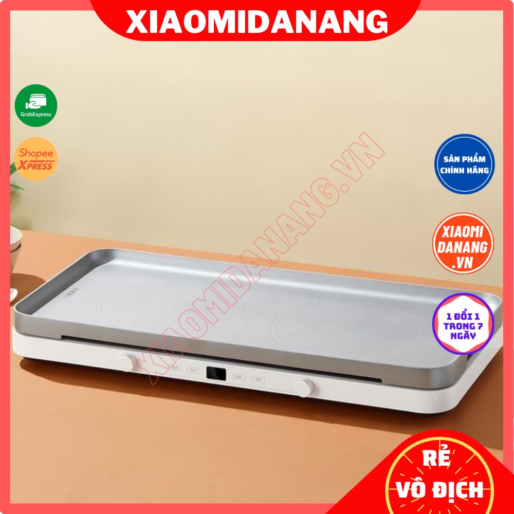 Bếp Từ Đôi Xiaomi Mijia MDCLD01ACM Kèm Chảo Nướng Tiện Lợi Kết Nối APP Thông Minh Hàng Chính Hãng