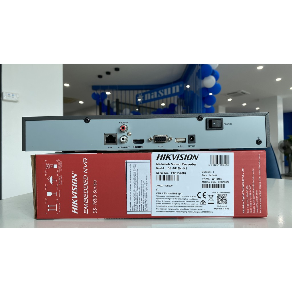 (Cần có thợ lắp đặt) ĐẦU GHI HÌNH NVR CAMERA IP 16 KÊNH HIKVISION DS-7616NI-K1 | BigBuy360 - bigbuy360.vn