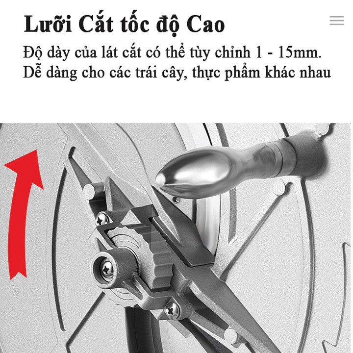 Máy cắt hoa quả trái cây inox công nghiệp SL-01