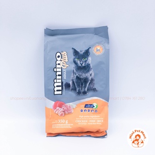Thức ăn hạt cho mèo trưởng thành theo công thức Vital 5 MININO PLUS ADULT 350g - Vị gà, cá và gạo