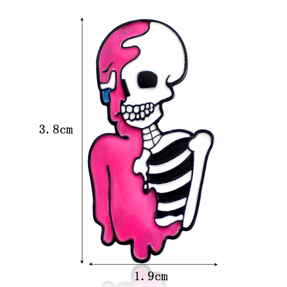 Ghim cài áo họa tiết bộ xương người độc đáo