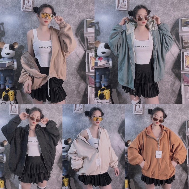 Áo Khoác Nữ Trơn 2 Lớp Dáng Ngắn Vừa Vặn_Tay Cánh Dơi Phồng Unisex_Chất Bố Nhung Mịn Nhập Lớp Lót Vải Dù Xịn Mát_AKDL07