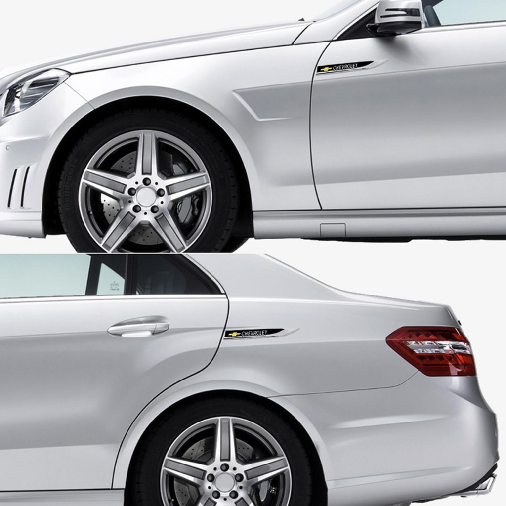 FENDER Set 2 Miếng Dán Trang Trí Hình Logo 3D Bằng Hợp Kim Cho Xe Hơi Chevrolet, Chevy Cho Cruze Malibu Camaro Epica Spark