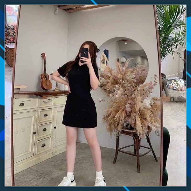 Váy polo ngắn tay, Đầm dáng suông polo chất cotton 4 chiều năng động💥 | BigBuy360 - bigbuy360.vn