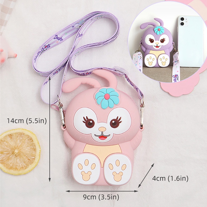 Túi đeo vai đeo chéo bé gái Stella Lou mới hoạt hình dễ thương mini làm quà sinh nhật