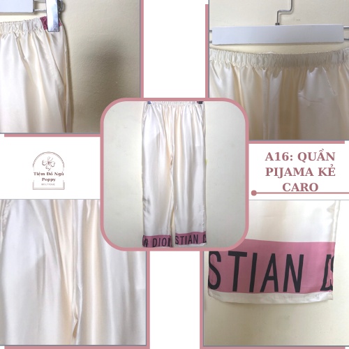 Bộ mặc nhà nữ Pijama lụa Latin cao cấp quần dài Poppy-Dor Mickey. | BigBuy360 - bigbuy360.vn