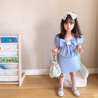 Váy Bé Gái Nơ Ngực 2 Màu Siêu Cá Tính Từ 8-20Kg [V21-2021] - Babimama