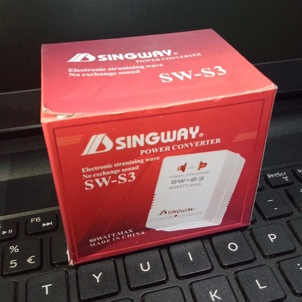 Cục Đổi Nguồn Điện 220v sang 110v d&agrave;nh cho m&aacute;y tăm nước | SINGWAY 80 Watt