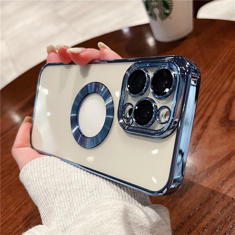 Ốp Điện Thoại Mạ Chống Sốc Bảo Vệ Camera Cho iPhone 11 12 13 Pro Max mini XR XS Max 8 7 Plus