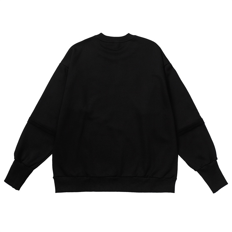 D &amp; EW Áo Sweater Dáng Rộng Thêu Logo Thời Trang Đường Phố Cao Cấp Cho Cặp Đôi