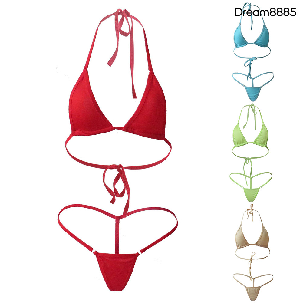Bộ Bikini 2 Mảnh Màu Sắc Trơn Gợi Cảm Cho Nữ | BigBuy360 - bigbuy360.vn