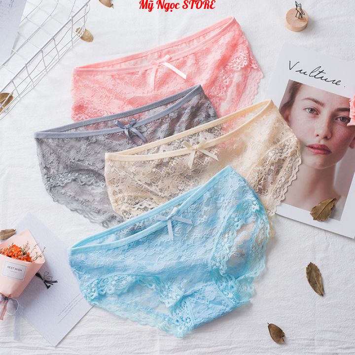 ( 07 ) Quần  Lót Nữ Ren Sexy ❤️FREESHIP❤️  thiết kế họa tiết ren xuyên thấu siêu gợi cảm quyến rũ